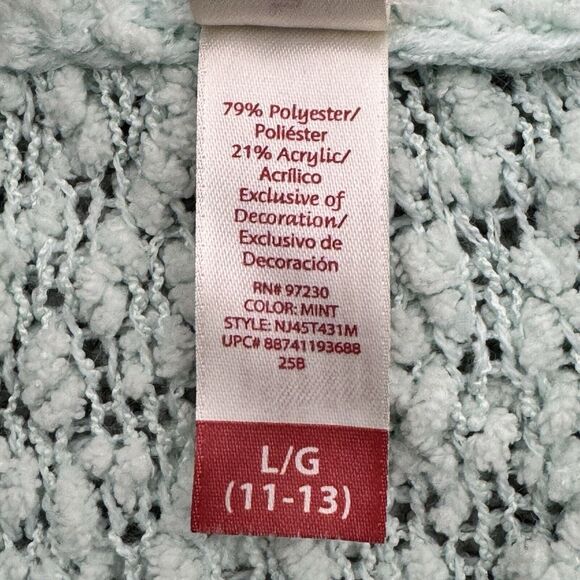 Cottagecore Popcorn Sweater Large 11-13 Lace Fairycore Soft Girl Feminine Dainty - Picture 7 of 9